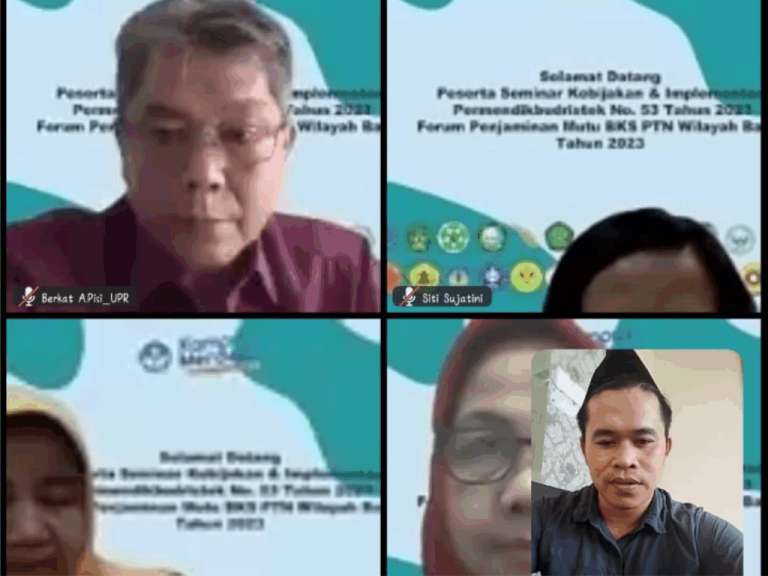 LPM IAIN PONTIANAK BERPARTISIPASI DALAM WEBINAR KEBIJAKAN DAN IMPLEMENTASI PERMENDIKBUDRISTEK NO. 53 TAHUN 2023